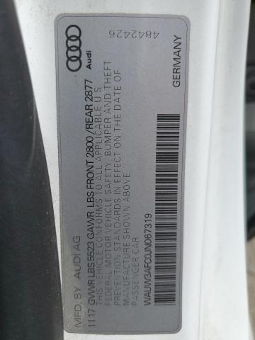 2018 AUDI A7 PREMIUM WAUW3AFC0JN067319