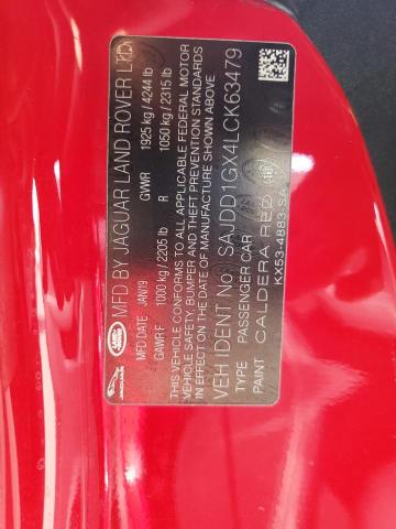 2020 JAGUAR F-TYPE SAJDD1GX4LCK63479