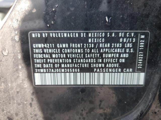 2014 VOLKSWAGEN JETTA SE - 3VWB17AJ0EM365866