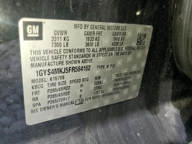 2015 CADILLAC ESCALADE L - 1GYS4MKJ5FR584162