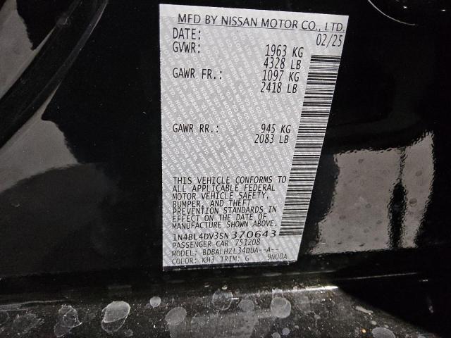 2025 NISSAN ALTIMA SV - 1N4BL4DV3SN370643