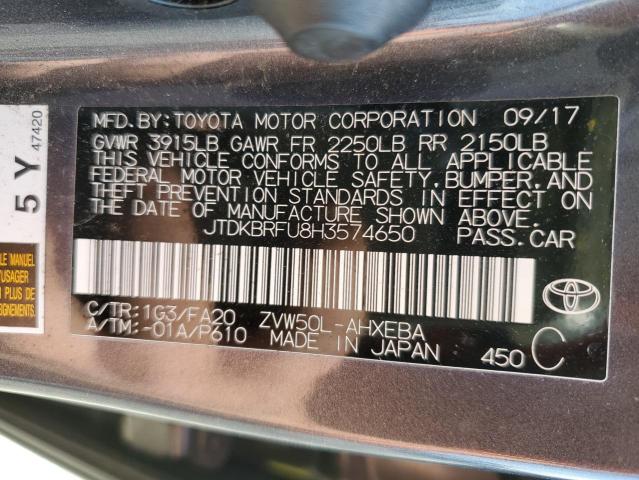 2017 TOYOTA PRIUS - JTDKBRFU8H3574650