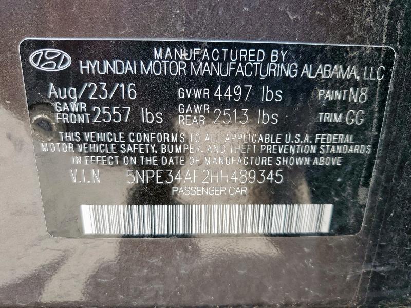 2017 HYUNDAI SONATA SPO - 5NPE34AF2HH489345