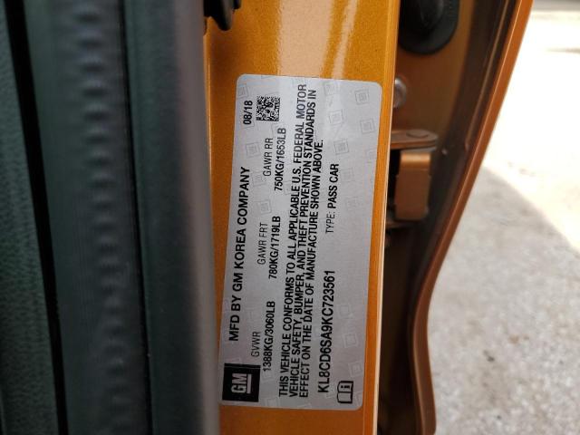 2019 CHEVROLET SPARK 1LT - KL8CD6SA9KC723561