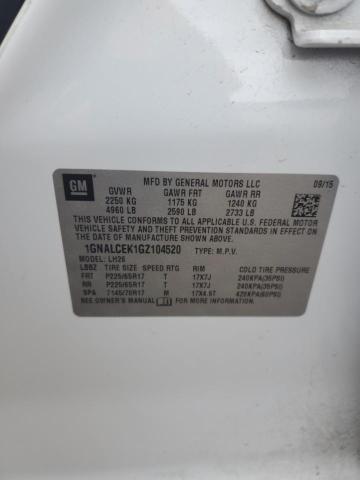 2016 CHEVROLET EQUINOX LT - 1GNALCEK1GZ104520