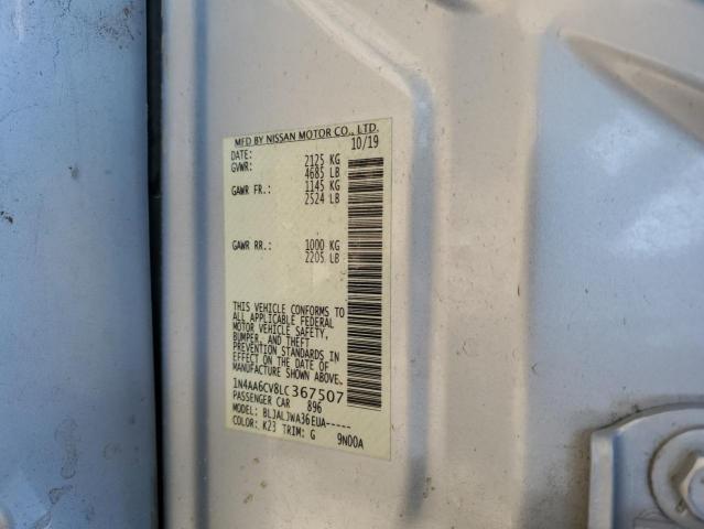2020 NISSAN MAXIMA SV - 1N4AA6CV8LC367507