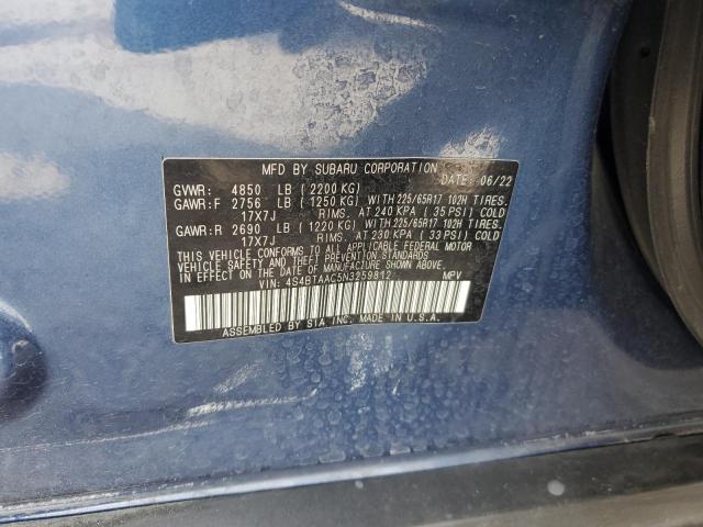 2022 SUBARU OUTBACK 4S4BTAAC5N3259812