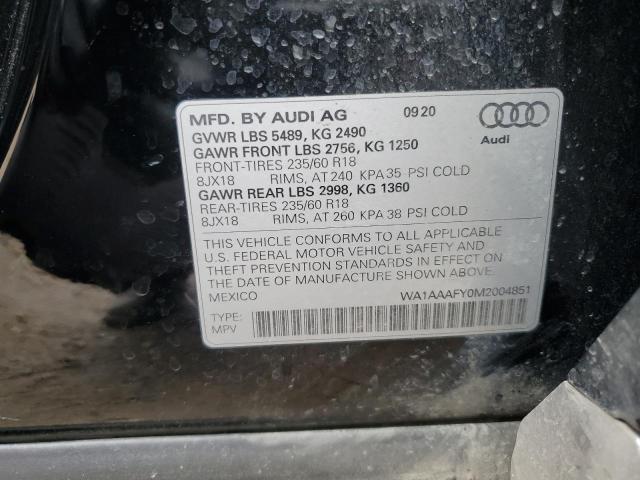 2021 AUDI Q5 PREMIUM - WA1AAAFY0M2004851