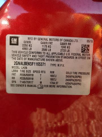 2015 CHEVROLET EQUINOX LT - 2GNALBEK5F1165371