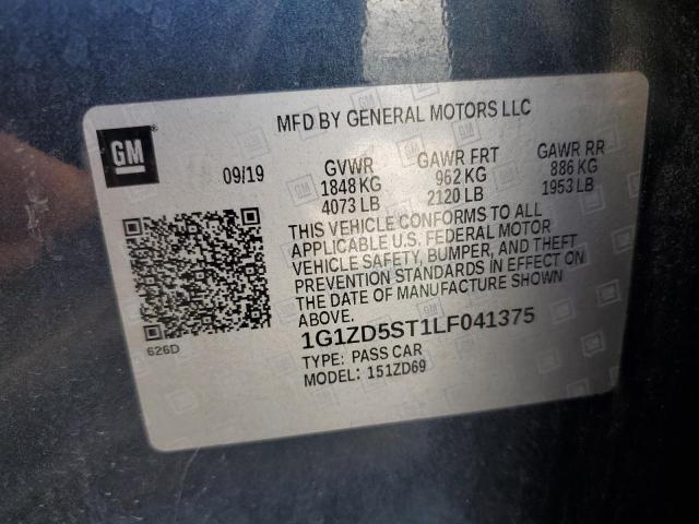 2020 CHEVROLET MALIBU LT - 1G1ZD5ST1LF041375