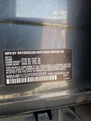 2015 BMW 435 I GRAN - WBA4B1C52FD955535