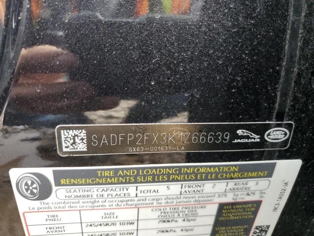 2019 JAGUAR E-PACE SE SADFP2FX3K1Z66639