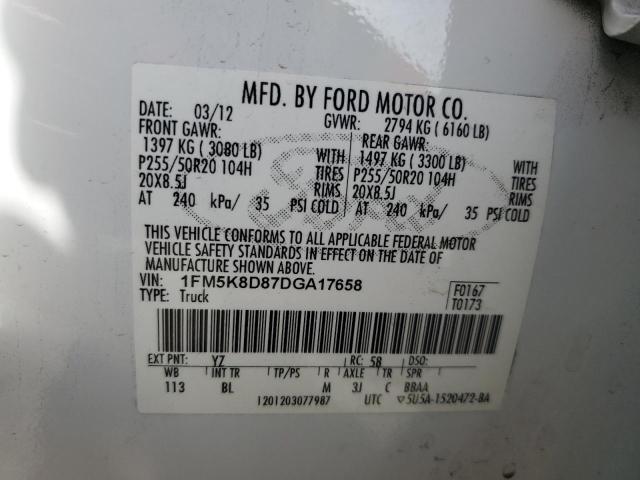 2013 FORD EXPLORER X - 1FM5K8D87DGA17658