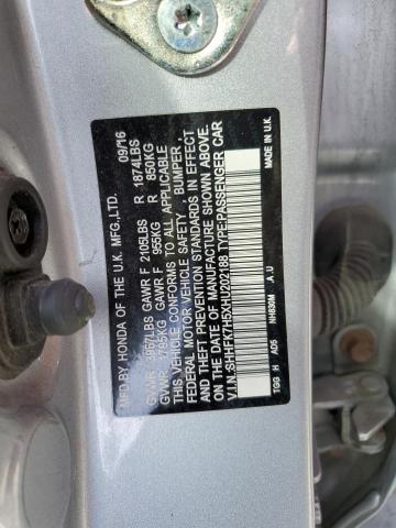 2017 HONDA CIVIC EX - SHHFK7H5XHU202188