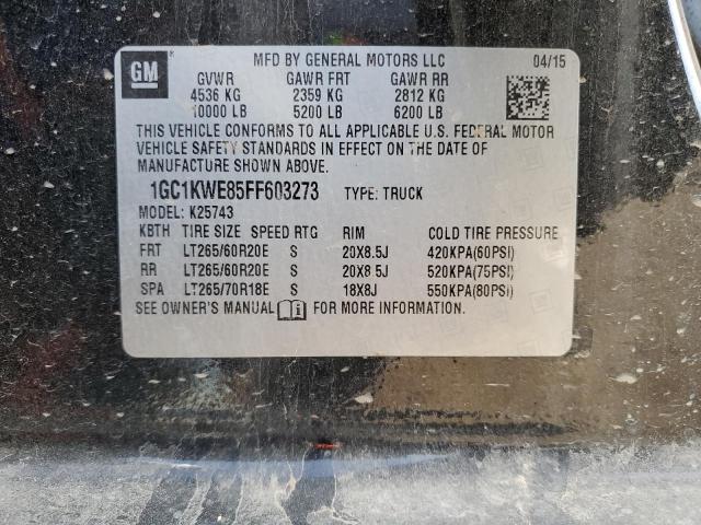 2015 CHEVROLET SILVERADO - 1GC1KWE85FF603273