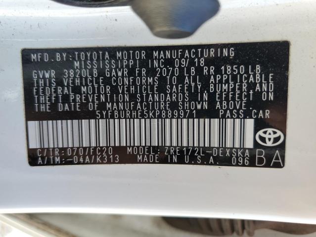 2019 TOYOTA COROLLA L - 5YFBURHE5KP889971