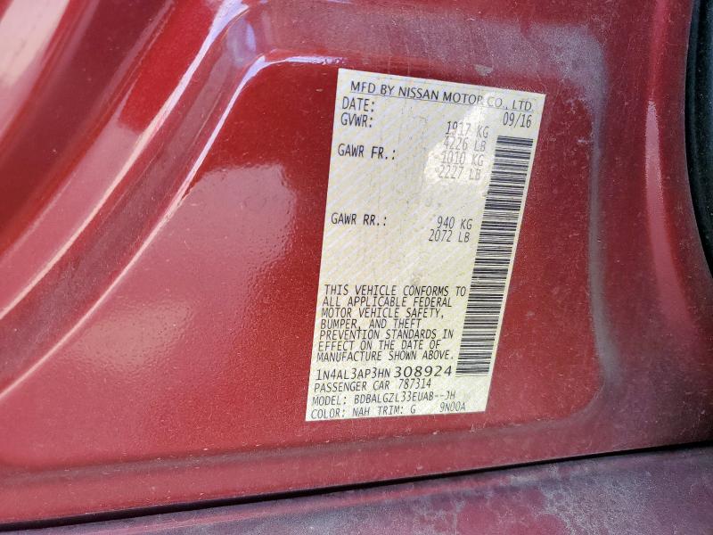 2017 NISSAN ALTIMA 2.5 - 1N4AL3AP3HN308924