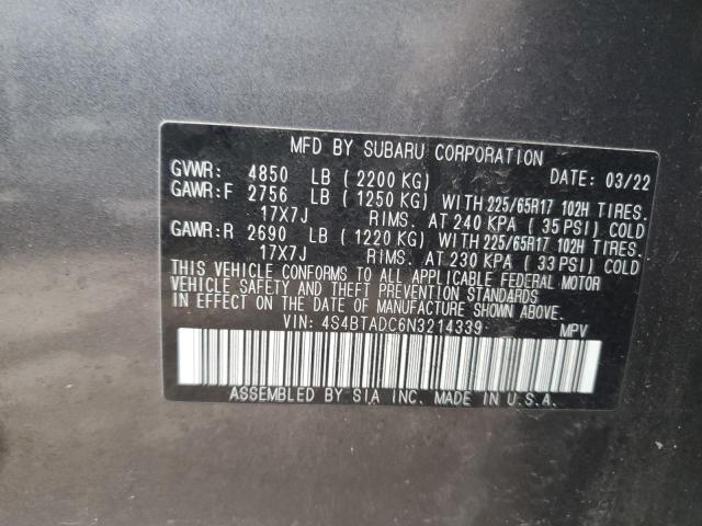 2022 SUBARU OUTBACK PR 4S4BTADC6N3214339