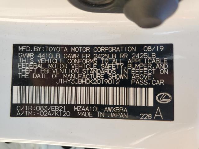 2019 LEXUS UX 200 JTHY3JBH0K2019012