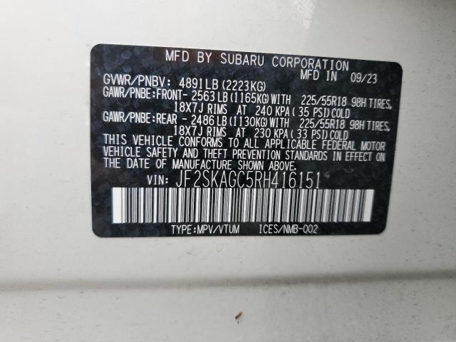 2024 SUBARU FORESTER S JF2SKAGC5RH416151