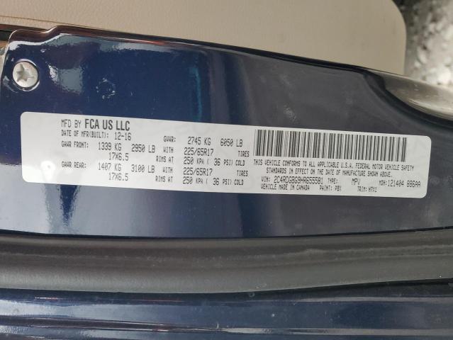 2017 DODGE GRAND CARA - 2C4RDGBG9HR655581