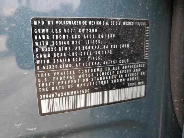 2021 VOLKSWAGEN TIGUAN SEL 3VV4B7AX4MM049500