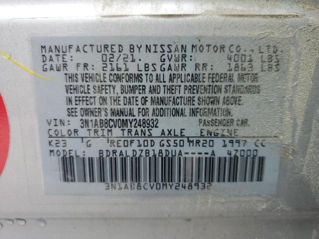 2021 NISSAN SENTRA SV - 3N1AB8CV0MY248932