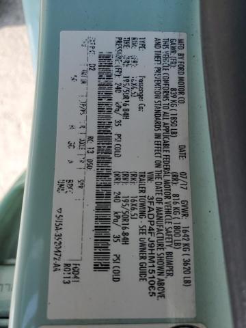 2017 FORD FIESTA TIT 3FADP4FJ9HM151065