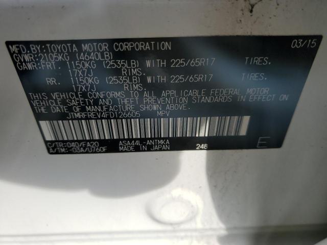 2015 TOYOTA RAV4 XLE - JTMRFREV4FD126605
