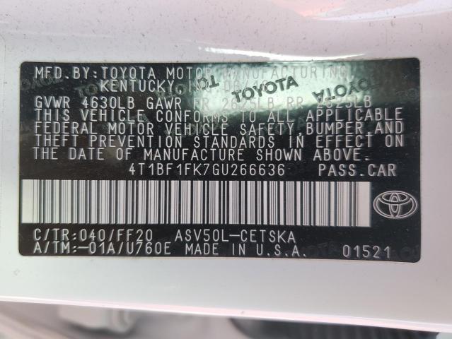2016 TOYOTA CAMRY LE - 4T1BF1FK7GU266636