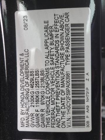 2023 HONDA ACCORD HYB - 1HGCY2F59PA063981