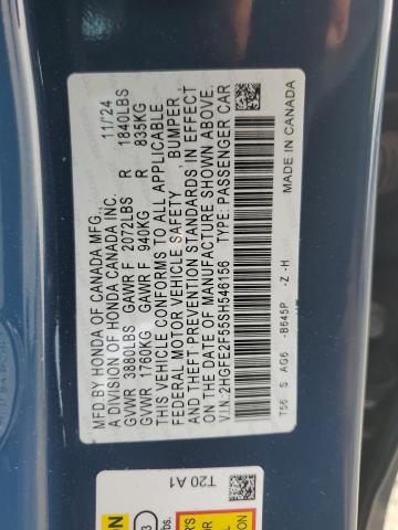 2025 HONDA CIVIC SPOR - 2HGFE2F55SH546156