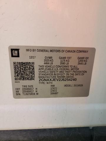 2018 CHEVROLET EQUINOX LT - 2GNAXJEV2J6254240