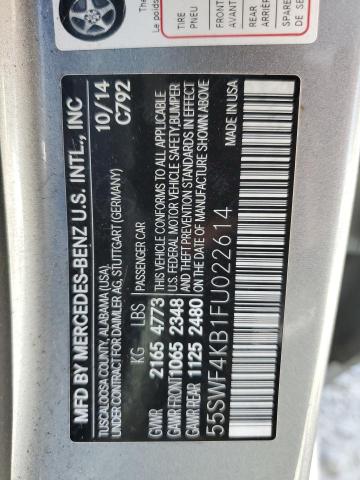 2015 MERCEDES-BENZ C 300 4MAT 55SWF4KB1FU022614