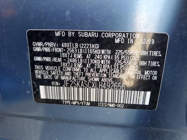 2020 SUBARU FORESTER L - JF2SKASCXLH492656