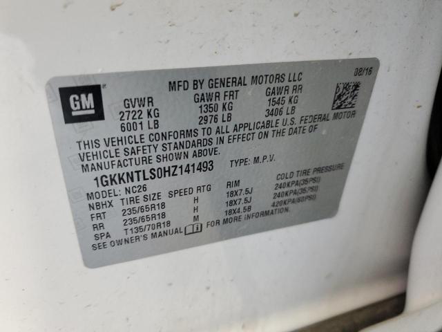 2017 GMC ACADIA ALL 1GKKNTLS0HZ141493