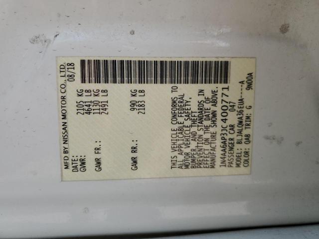 2018 NISSAN MAXIMA 3.5 - 1N4AA6AP3JC400771