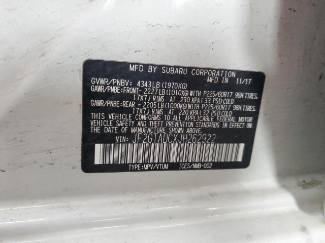 2018 SUBARU CROSSTREK - JF2GTADCXJH262922