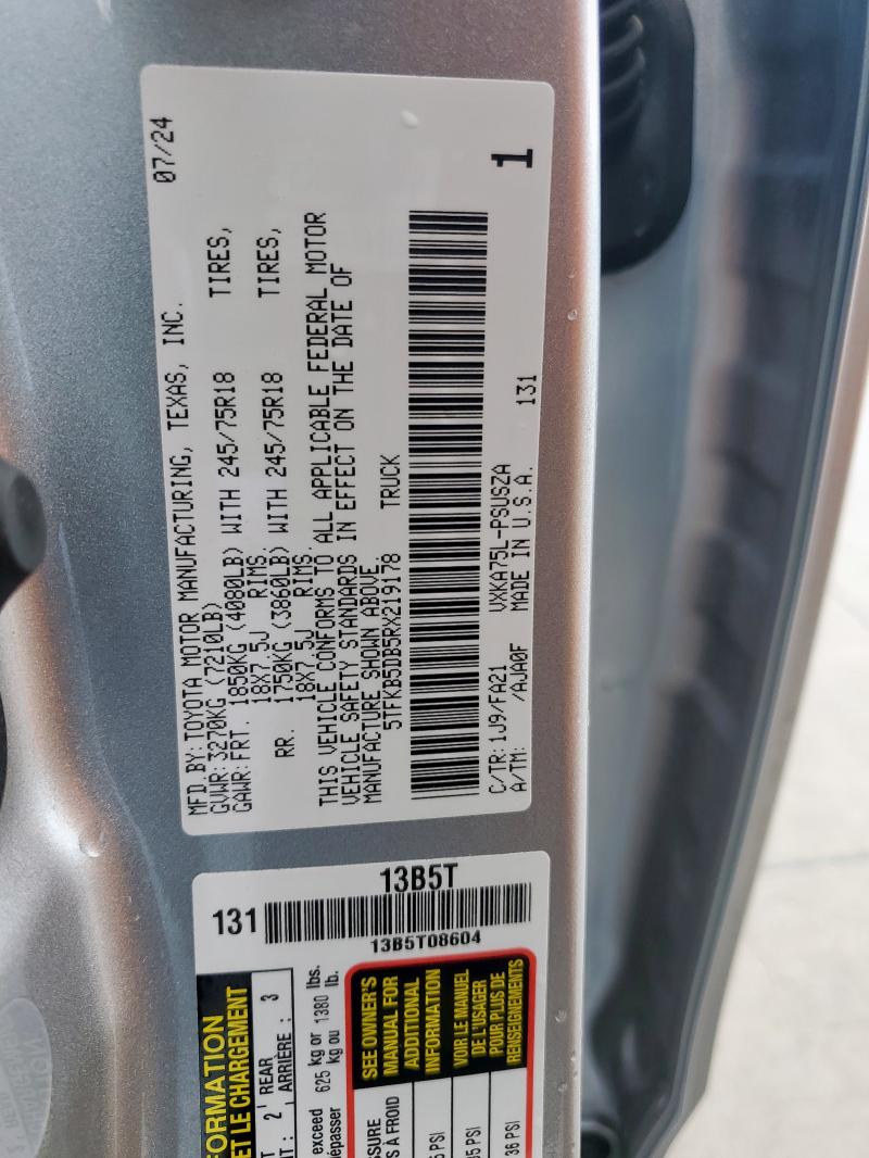 2024 TOYOTA TUNDRA CRE - 5TFKB5DB5RX219178