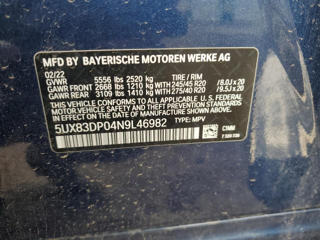2022 BMW X3 M40I - 5UX83DP04N9L46982