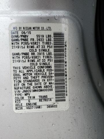 2016 INFINITI QX70 - JN8CS1MW4GM400288
