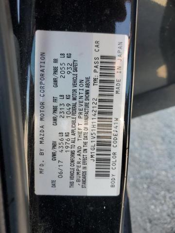 2017 MAZDA 6 TOURING - JM1GL1V51H1142122