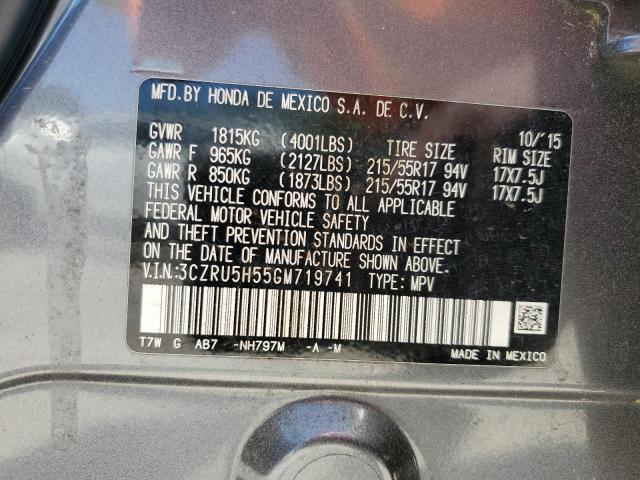 2016 HONDA HR-V EX 3CZRU5H55GM719741