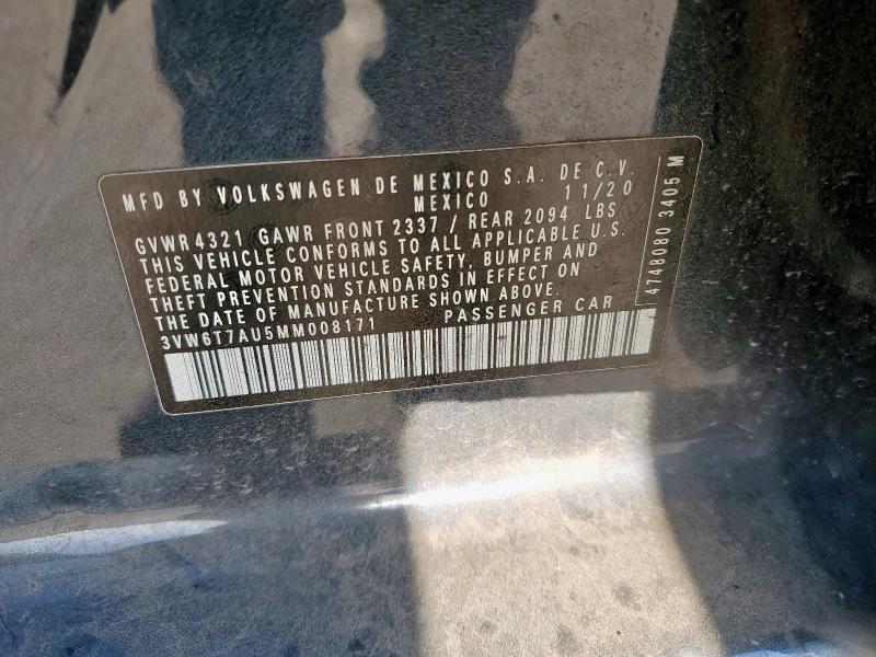 2021 VOLKSWAGEN GTI S - 3VW6T7AU5MM008171