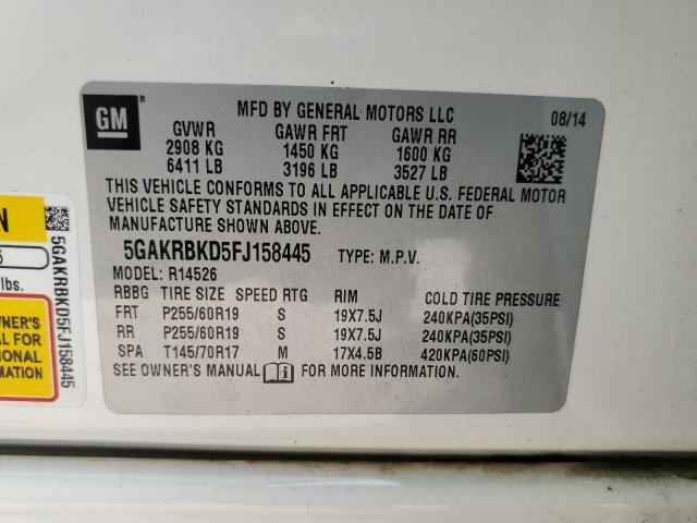 2015 BUICK ENCLAVE - 5GAKRBKD5FJ158445