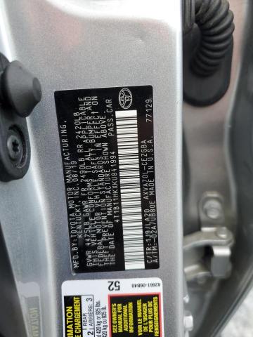 2019 TOYOTA CAMRY L - 4T1B11HKXKU841994