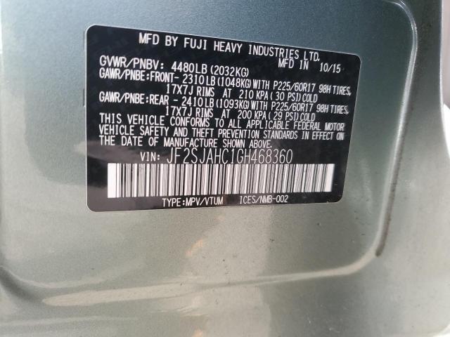 2016 SUBARU FORESTER 2 - JF2SJAHC1GH468360
