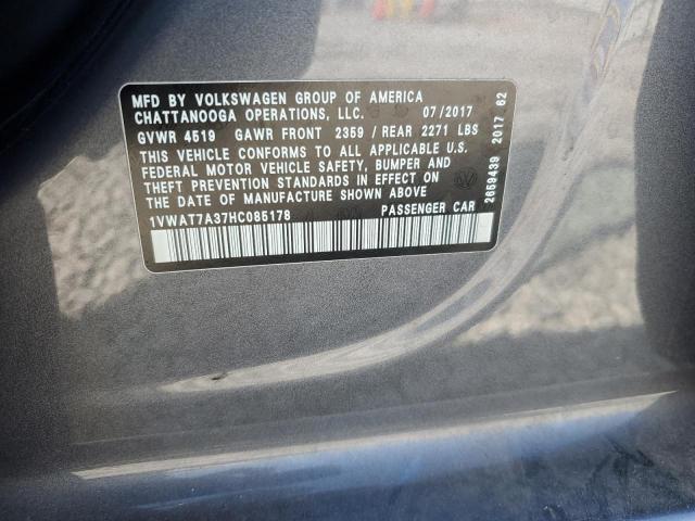 2017 VOLKSWAGEN PASSAT S - 1VWAT7A37HC085178