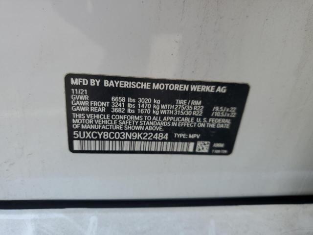 2022 BMW X6 M50I - 5UXCY8C03N9K22484