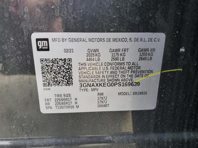 2023 CHEVROLET EQUINOX LT - 3GNAXKEG0PS169639